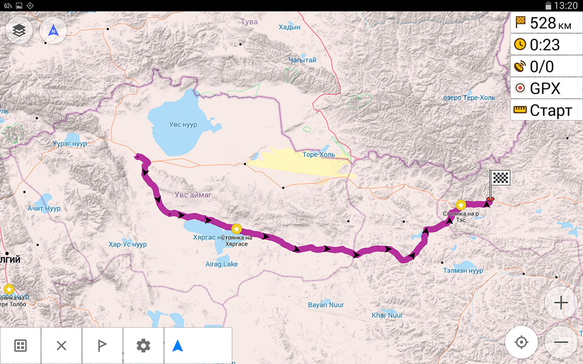 Карта монголии для навигатора