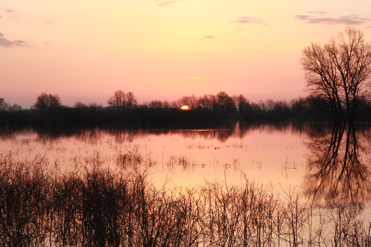 Восход над половодьем к. Липовая Гора