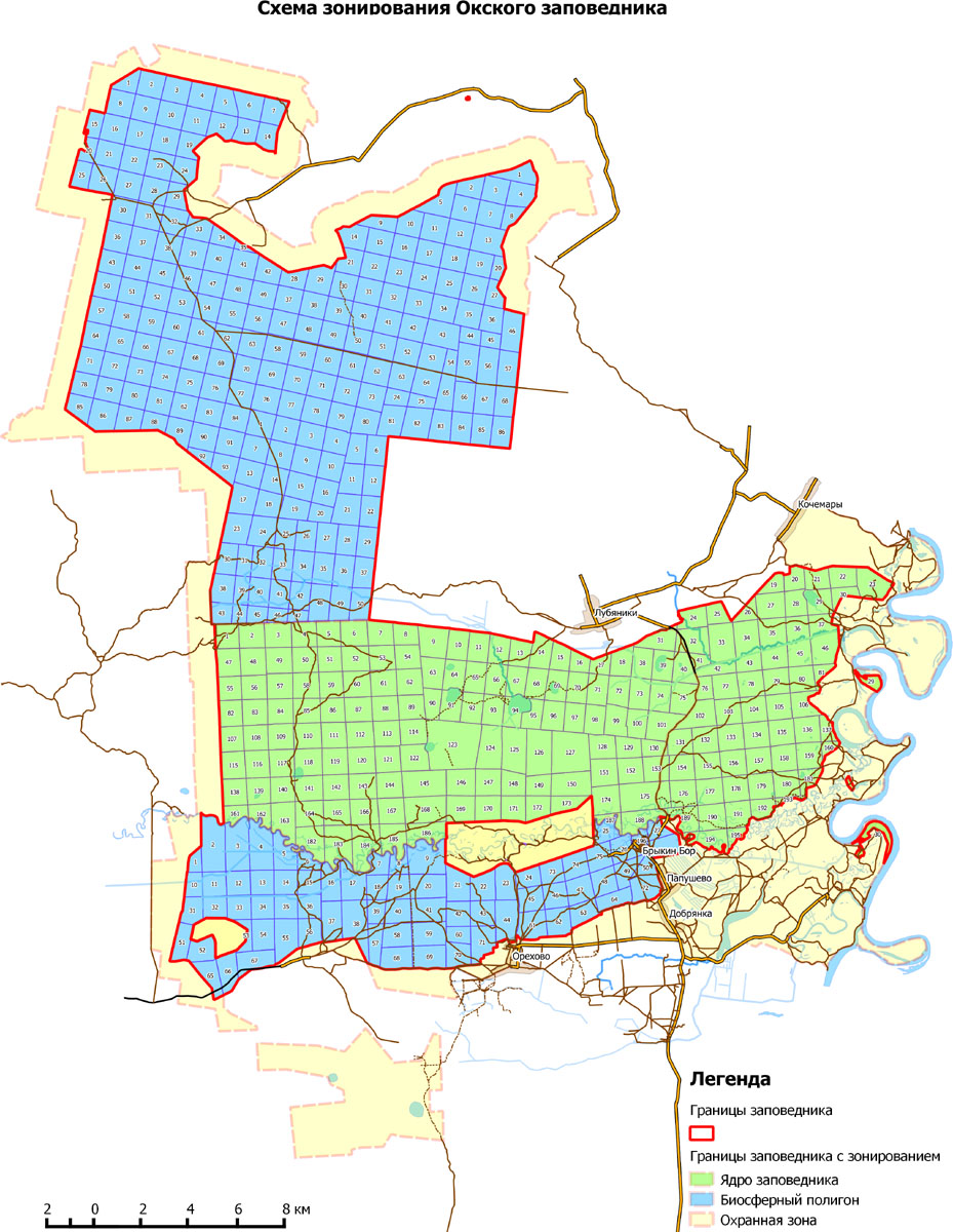 Окский заповедник рязань карта